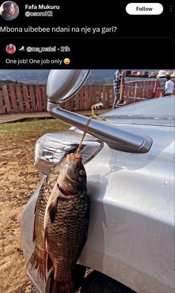 Fafa mukuru osojo e follow mbona uibebee ndani na nje ya gari? gernre .2h one jo