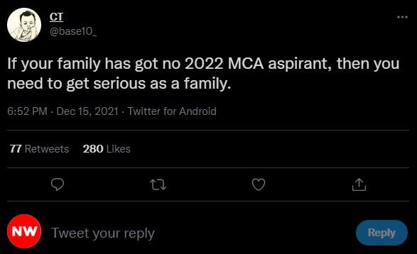 CI base1o _ If your family has got no MCA aspirant, then you need to get serious
