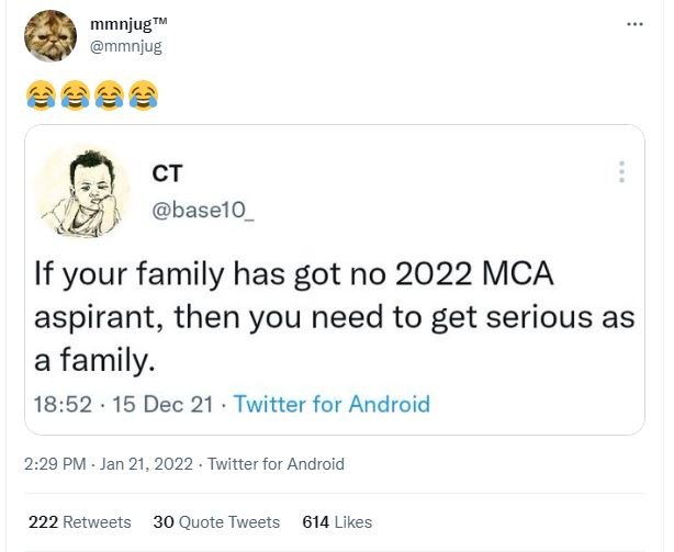 mmnjug TM mmnjug CT base1o If your family has got no MCA aspirant then you need