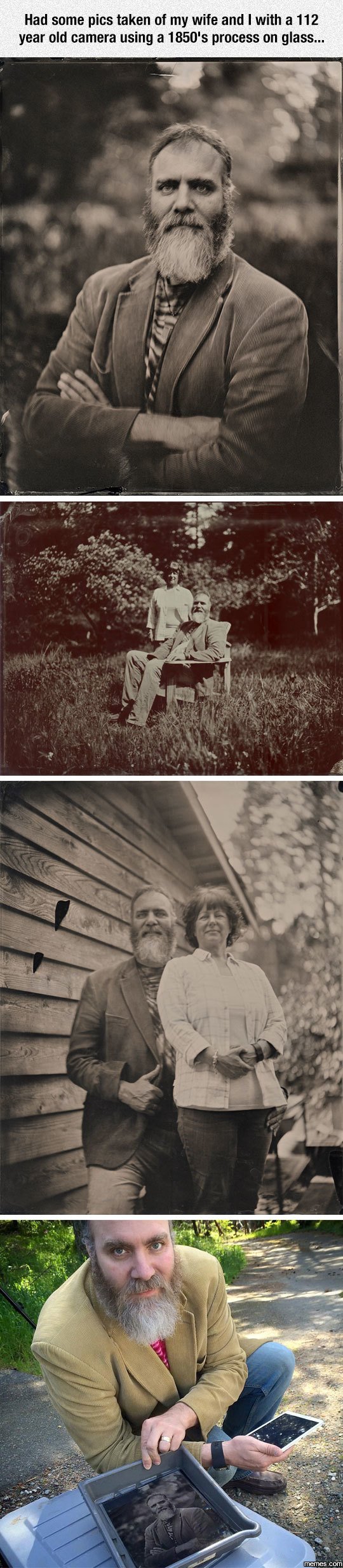 Had some pics taken of my wife and with a 112 year old camera using a 's process