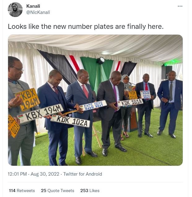 Kanali nickanali looks like the new number plates are finally here. ojcg oin 12.