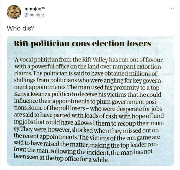 Mmnjugtm mmnjug who dis? rifl politician cons election losers a vocal politician