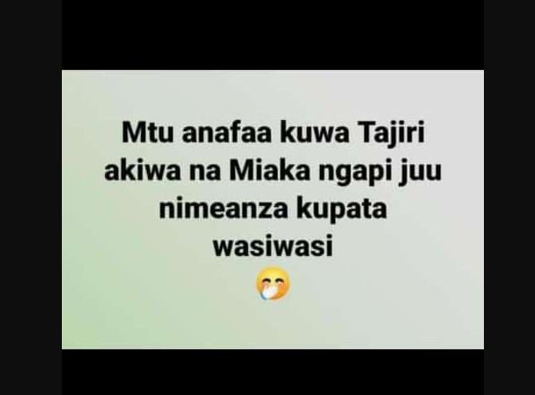 Mtu anafaa kuwa tajiri akiwa na miaka ngapi juu nimeanza kupata wasiwasi