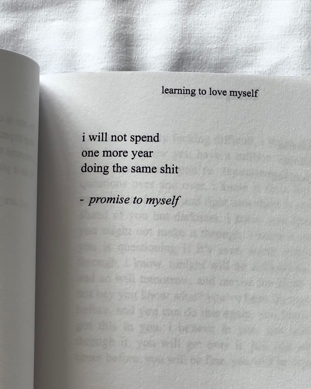 Learning to love myself i will not spend one more year doing the same shit promi