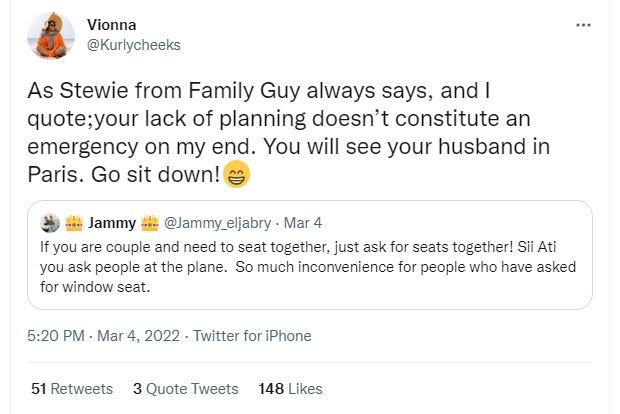 Vionna kurlycheeks as stewie from family guy always says, and quoteyour lack of