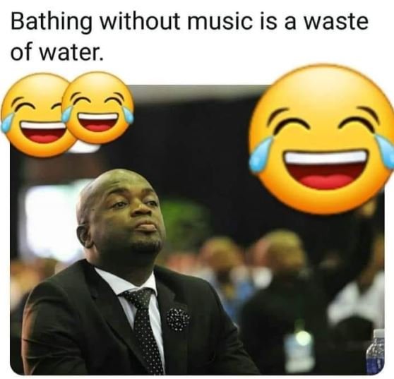 Bathing without music is a waste of water.