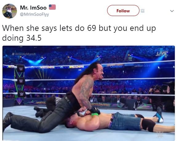 Mr. imsoo mrlmsooflyy follow when she says lets do 69 but you end up doing 34.5