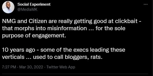 Social experiment mediamk nmg and citizen are really getting good at clickbait t