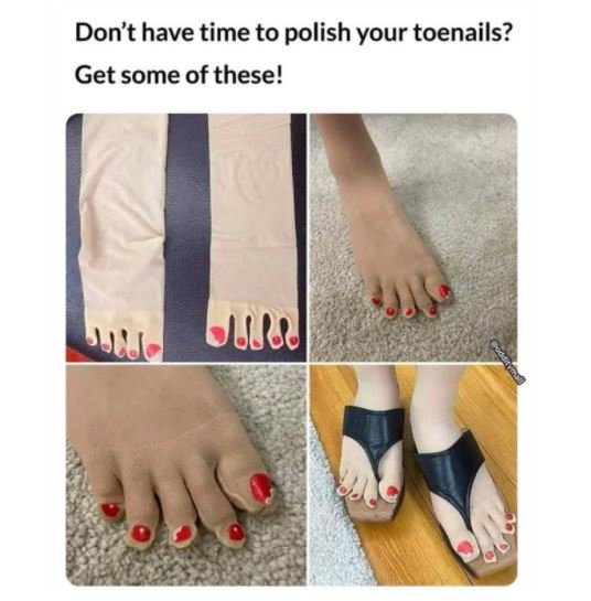 Don't have time to polish your toenails? Get some of these!