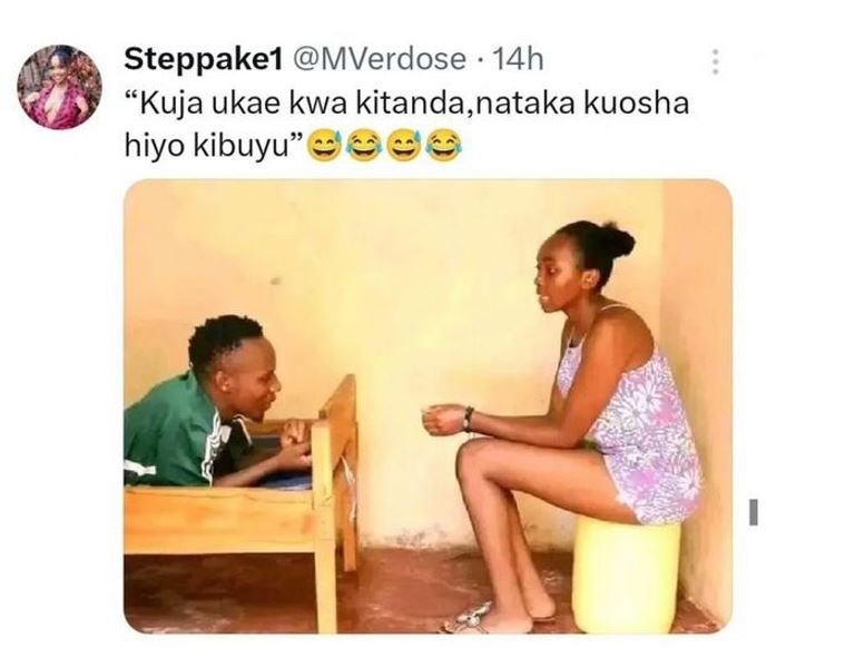 Steppakel mverdose 14h kuja ukae kwa kitanda,nataka kuosha hiyo kibuyu