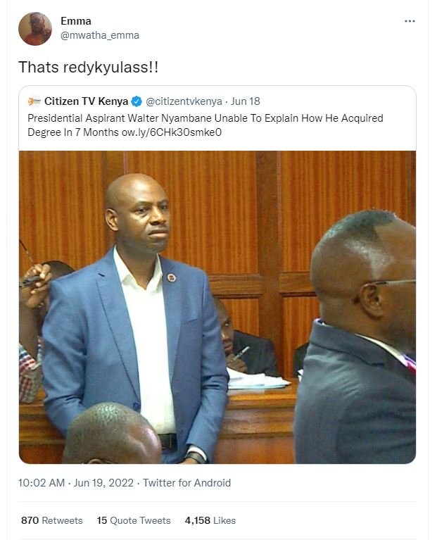 Emma mwatha_emma thats redykyulass!! citizen tv kenya citizentvkenya jun 18 pres