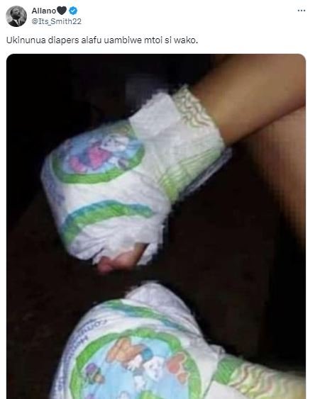 Allano its_smith22 ukinunua diapers alafu uambiwe mtoi si wako