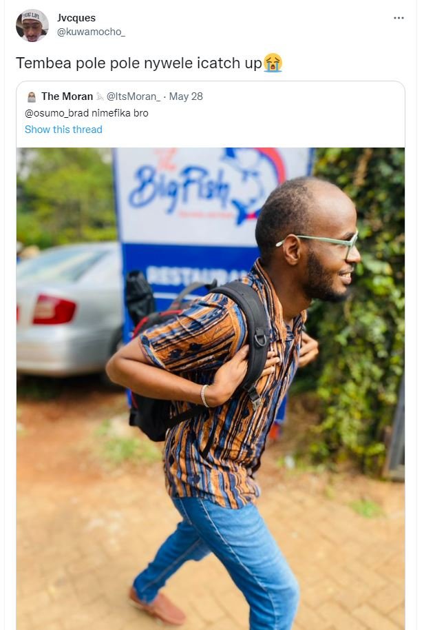 Jvcques kuwamocho tembea pole pole nywele icatch up the moran itsmoran_ may 28 o