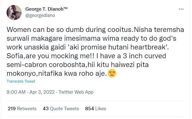 George t. dianohtm georgediano women can be so dumb during cooitus .nisha terems