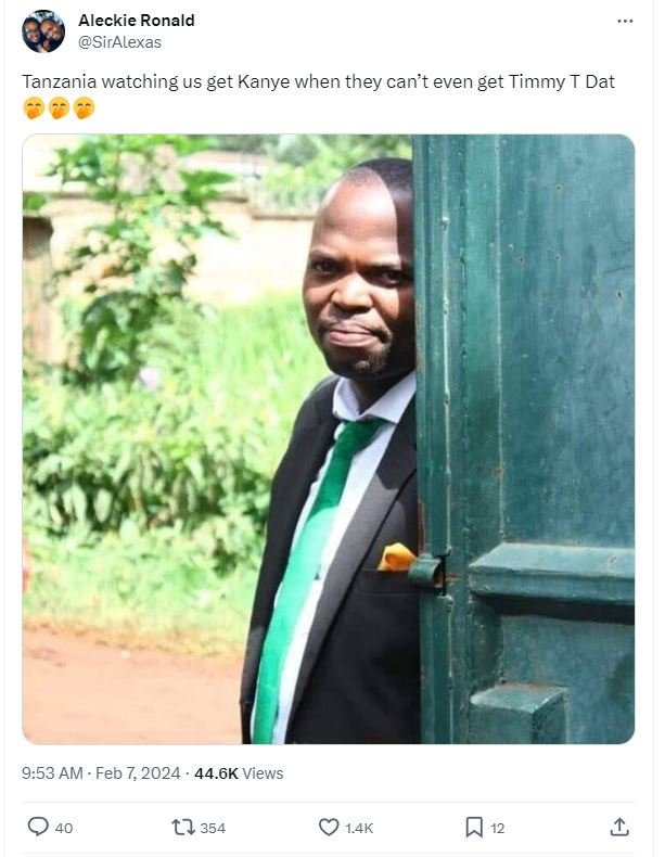 Aleckie ronald siralexas tanzania watching us get kanye when they can't even get