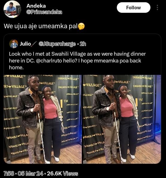 Andeka pfimeandeka follow we ujua aje umeamka pal julio supancharge 2h look who