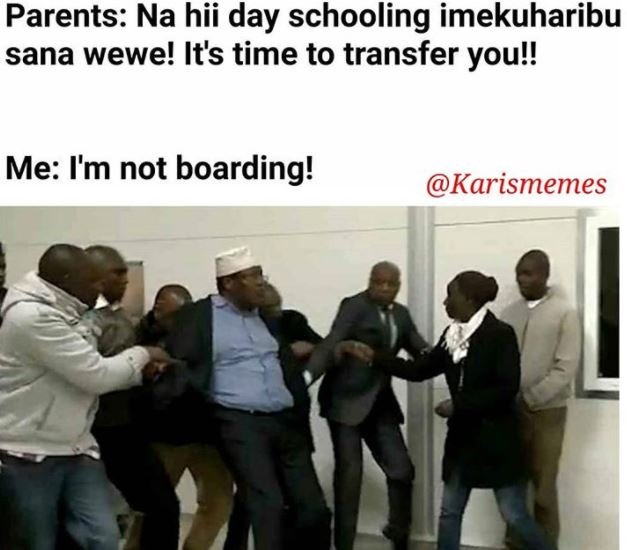 Parents na hii day schooling imekuharibu sana wewe! its time to transfer youl! m
