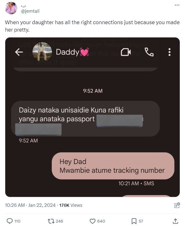 Jemtaii when your daughter has all the right connections just because you made h