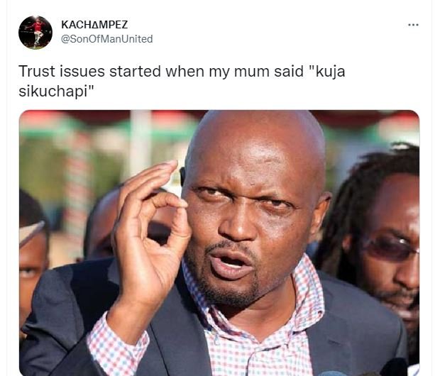 Kachampez sonofmanunited trust issues started when my mum said 'kuja sikuchapi