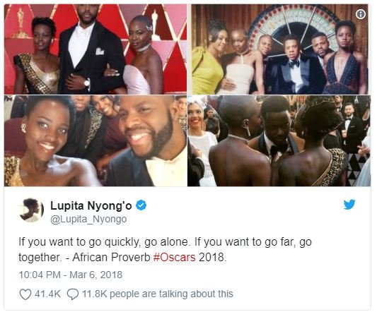 Lupita nyong'0 lupita_nyongo if you want to g0 quickly g0 alone. if you want to