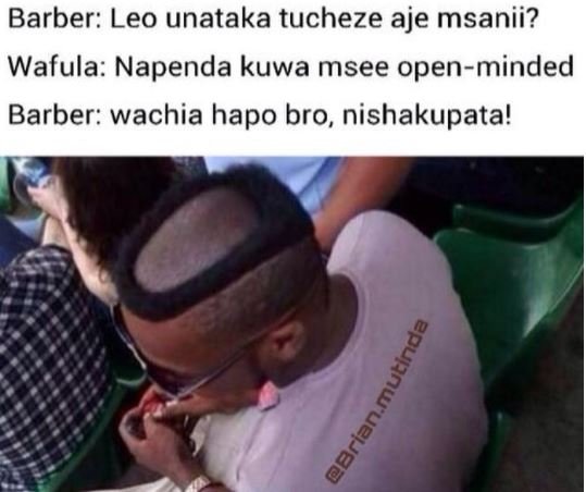 Barber leo unataka tucheze aje msanii? wafula napenda kuwa msee openminded barbe