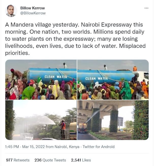 Billow kerrow billowkerrow a mandera village yesterday. nairobi expressway this