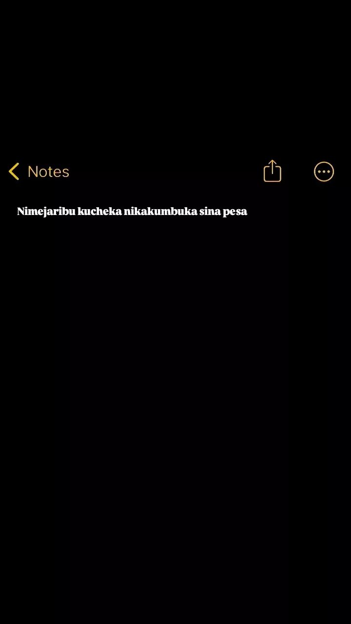 Notes nimejaribu kucheka nikakumbuka sina pesa