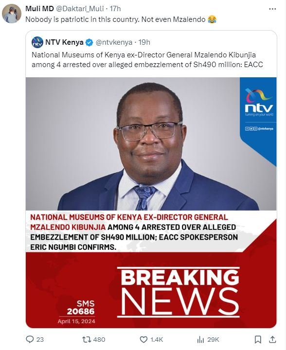 Muli md daktari_muli . 17h nobody is patriotic in this country. not even mzalend