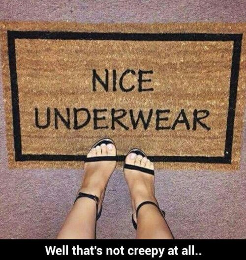 Nice underwear well that's not creepy at all.