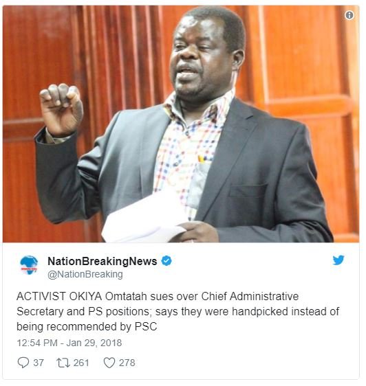Nationbreakingnews nationbreaking activist okiya omtatah sues over chief adminis
