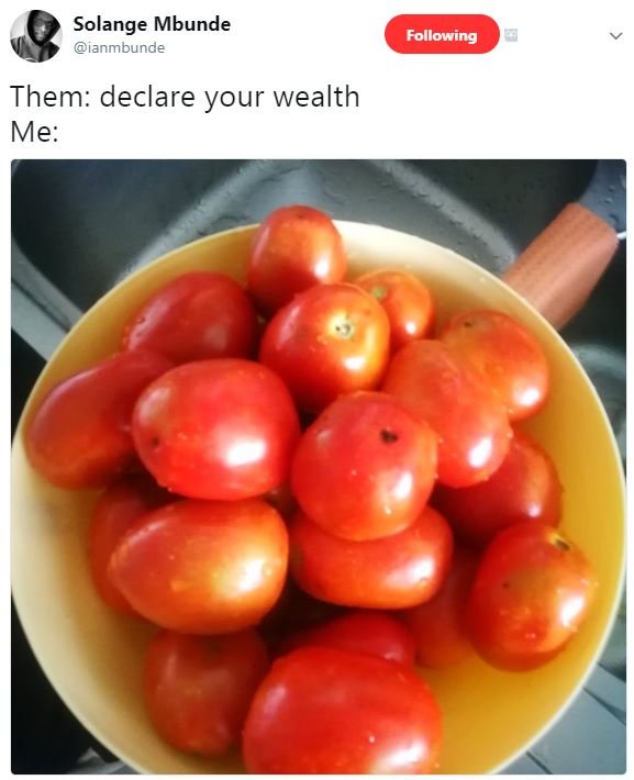 Solange mbunde ianmbunde following them declare your wealth me