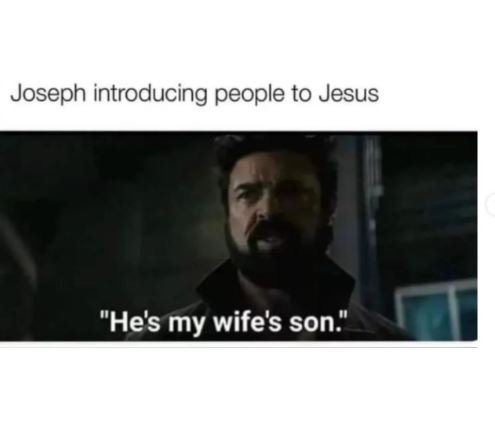 Joseph introducing people to jesus he's my wife's son
