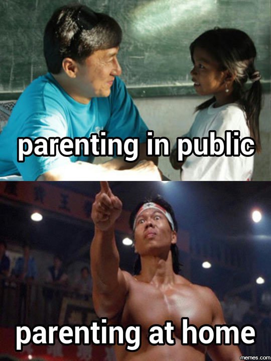 Parenting in publc parenting at home memes com