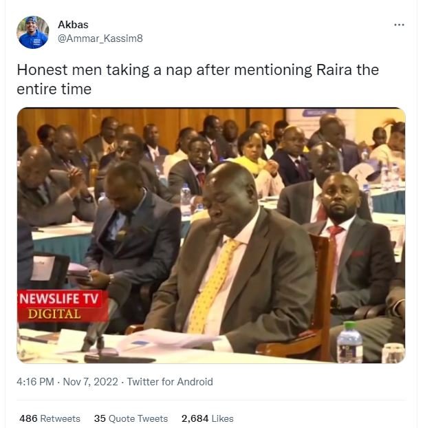 Akbas ammar_kassimg honest men taking a nap after mentioning raira the entire ti