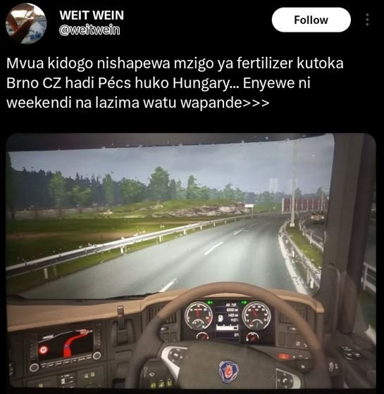 Weit wein weitwein follow mvua kidogo nishapewa mzigo ya fertilizer kutoka brno