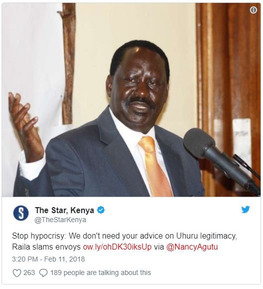 The star kenya thestarkenya stop hypocrisy we don't need your advice on uhuru le