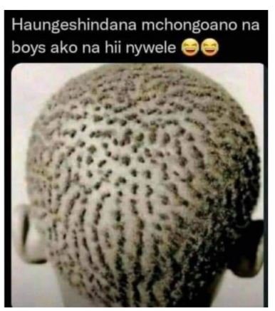 Haungeshindana mchongoano na boys ako na hii nywele