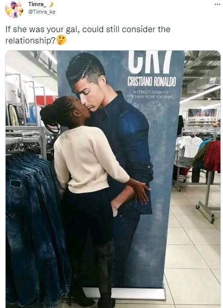 Timra_ timra_ke if she was your gal, could still consider the relationship? uil