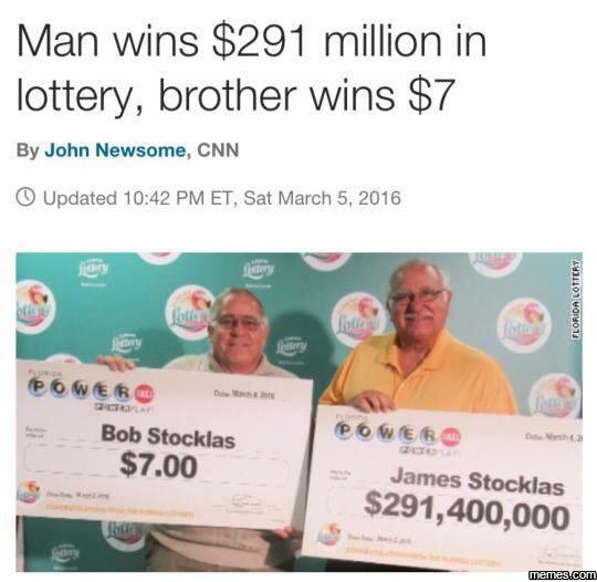 Man wins 291 million in lottery brother wins 7 by john newsome cnn updated 10.42