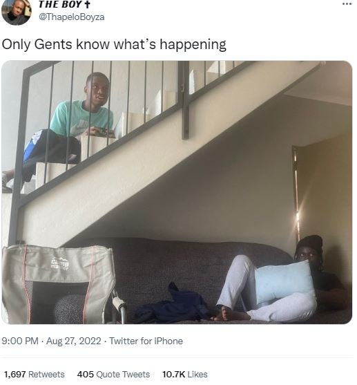 The boy thapeloboyza only gents know what's happening 900 pm aug 27, twitter for