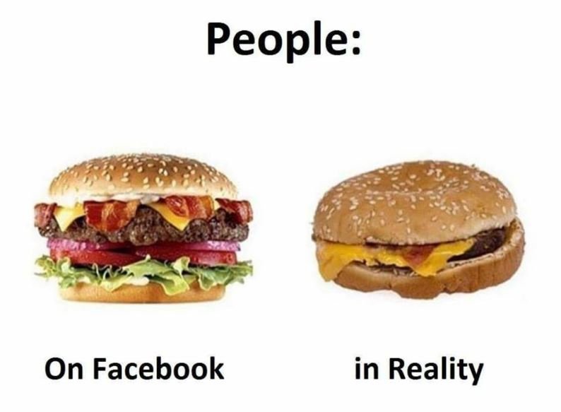 People on facebook in reality
