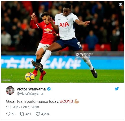 Aia gettyimages' cae victor wanyama victorwanyama great team performance today c