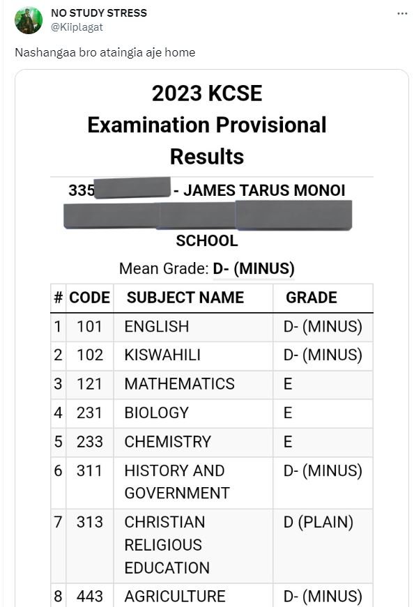 No study stress kiiplagat nashangaa bro ataingia aje home kcse examination provi