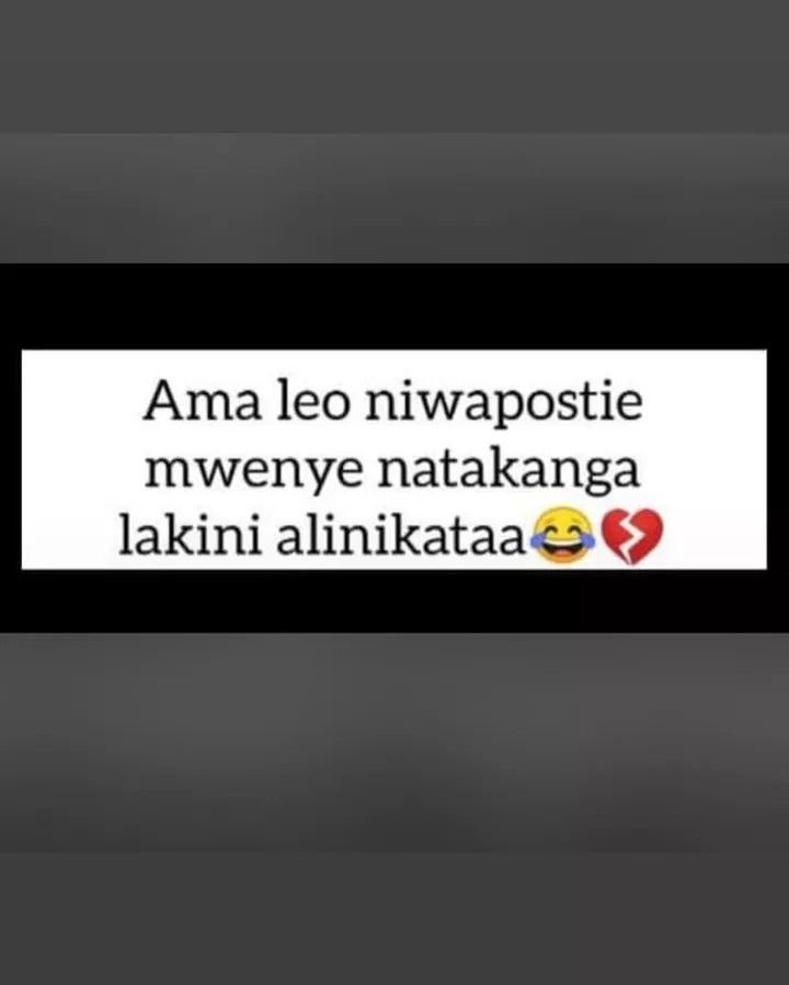 Ama leo niwapostie mwenye natakanga lakini alinikataa