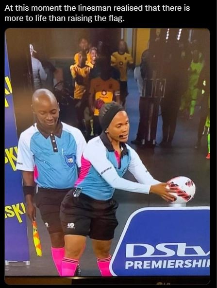 At this moment the linesman realised that there is more to life than raising the