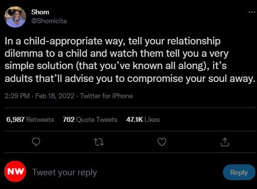 Shom Shomicita In a childappropriate way, tell your relationship dilemma to a ch