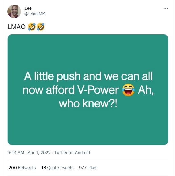 Lee jelanimk lmao 30 little push and we can all now afford vpower ah who knew?!