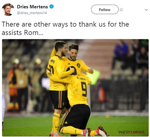 Dries mertens dries_mertens14 follow there are other ways to thank us for the as