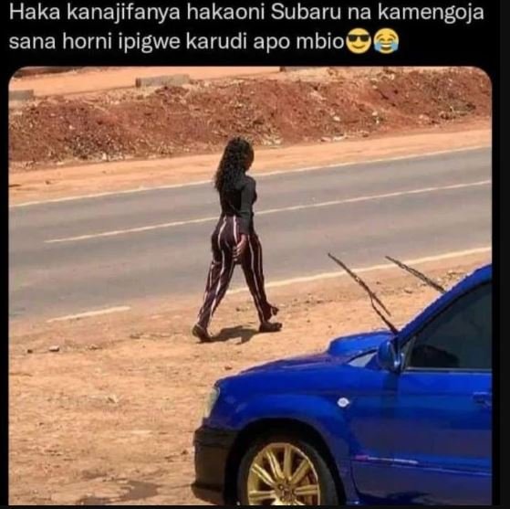 Haka kanajifanya hakaoni subaru na kamengoja sana horni ipigwe karudi apo mbio