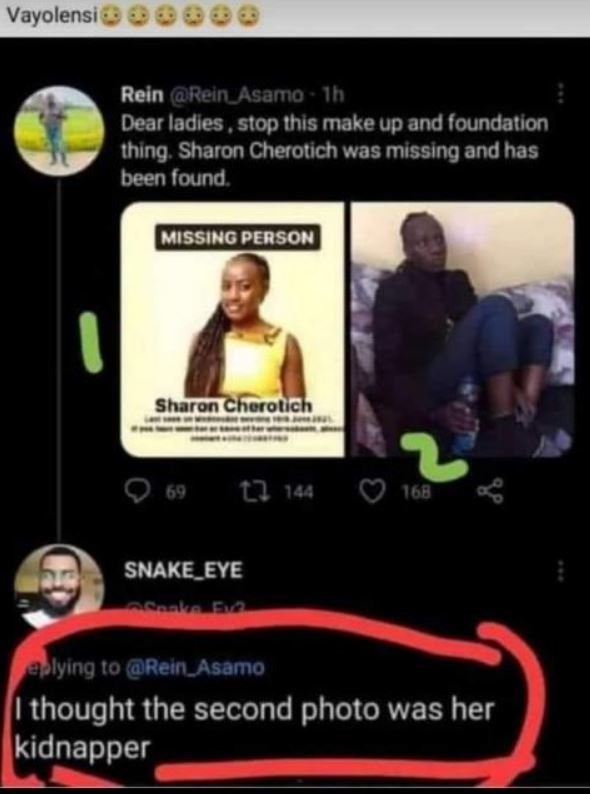 Vayolensi rein reln_asamo 1n dear ladles stop ihis make up and foundation thing